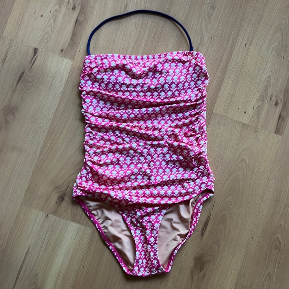 Jcrew long torso swimsuit pink